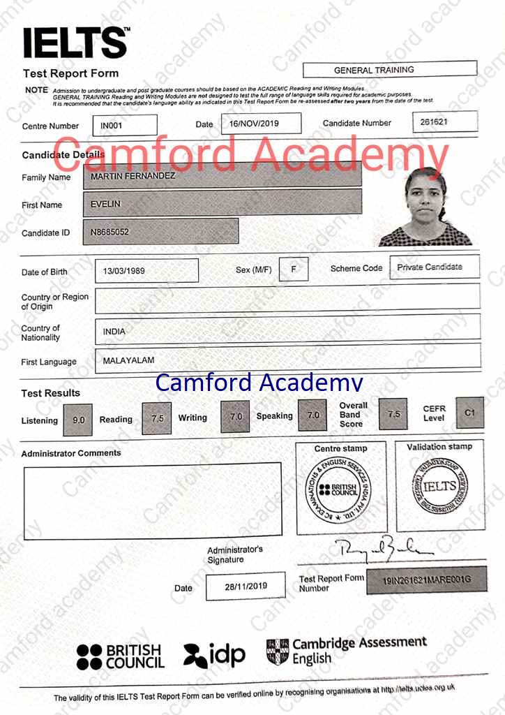 IELTS Centre in Kerala. Camford Academy IELTS India.